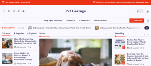 PetsCarings website preview